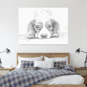 Toile Dessin de Chien Chien Chien Mignonne (Insitu(Chambre))