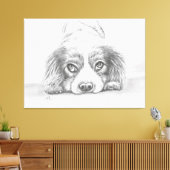 Toile Dessin de Chien Chien Chien Mignonne (Insitu(Salon))