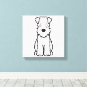 Toile Dessin de chien de Terrier roux (Insitu (Plancher de Bois))