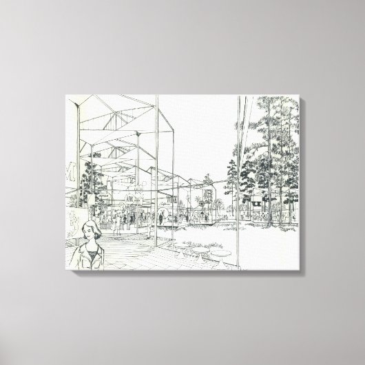 Toile Dessin de conception aérienne des aiguilles spatia (Recto)