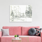 Toile Dessin de conception aérienne des aiguilles spatia (Insitu(Salon))