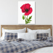 Toile Dessin de coquelicot rouge (Insitu(Chambre))