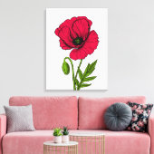 Toile Dessin de coquelicot rouge (Insitu(Salon))