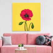 Toile Dessin de coquelicot rouge (Insitu(Salon))
