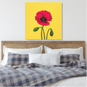 Toile Dessin de coquelicot rouge (Insitu(Chambre))