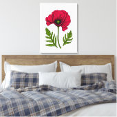 Toile Dessin de coquelicot rouge 3 (Insitu(Chambre))