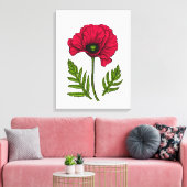 Toile Dessin de coquelicot rouge 3 (Insitu(Salon))