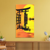 Toile Dessin de coucher du soleil japonais Torii (porte) (Insitu(Salon))