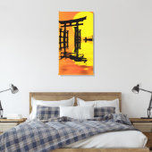 Toile Dessin de coucher du soleil japonais Torii (porte) (Insitu(Chambre))