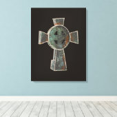 Toile Dessin de croix de tête de cimetière gothique d'Ha (Insitu (Plancher de Bois))