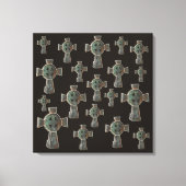 Toile Dessin de croix de tête de cimetière gothique d'Ha (Recto)