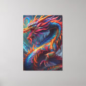 Toile Dessin de dragon coloré Imprimer (Recto)