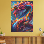 Toile Dessin de dragon coloré Imprimer (Insitu(Salon))