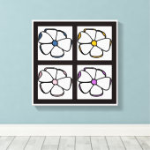 Toile Dessin de fleurs (Insitu (Plancher de Bois))