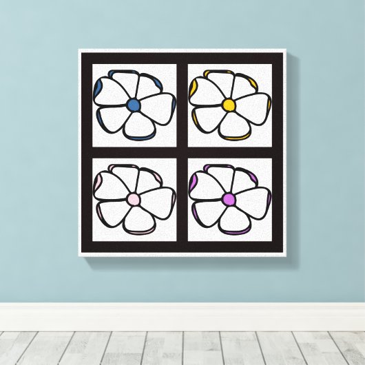 Toile Dessin de fleurs (Insitu (Plancher de Bois))