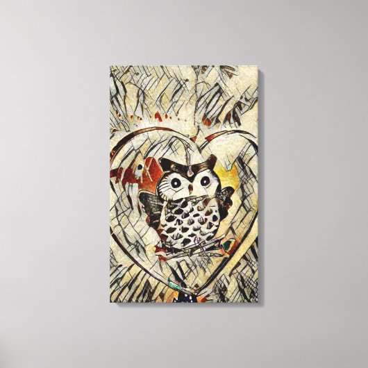 Toile Dessin de hibou (Recto)