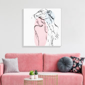 Toile Dessin de la fille de la femme (Insitu(Salon))