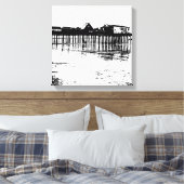 Toile Dessin de la plage du Vieux Orchard noir et blanc (Insitu(Chambre))