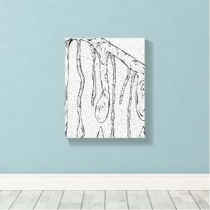 Toile Dessin de ligne "Arborescence" Croquis Abstrait Im