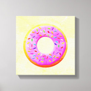 Toile Dessin De Mignonne Donut Avec Des Saupoudrages