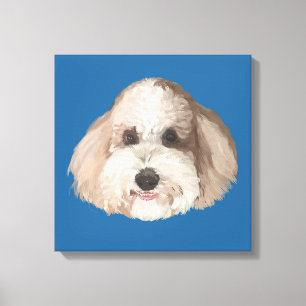 Toile Dessin de portrait de Bentley couleur bleu foncé