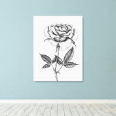 Toile Dessin de rose (Insitu (Plancher de Bois))