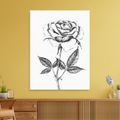 Toile Dessin de rose (Insitu(Salon))