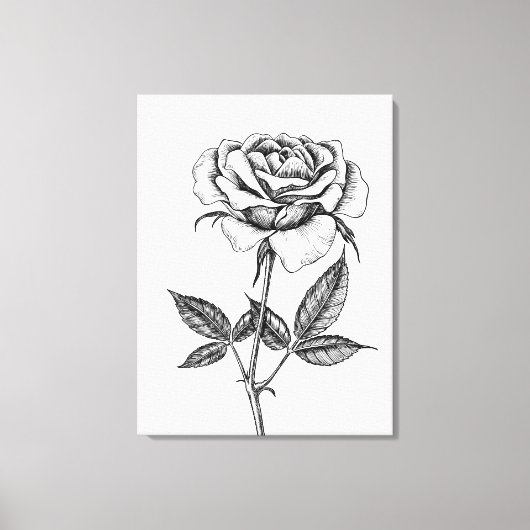 Toile Dessin de rose (Recto)
