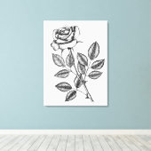 Toile Dessin de rose 2 (Insitu (Plancher de Bois))