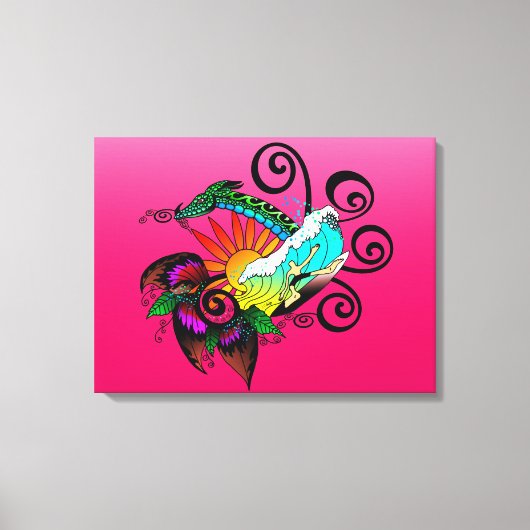 Toile Dessin de Surfer Dude (Recto)