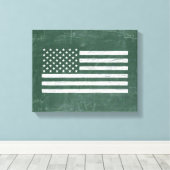 Toile Dessin de tableau noir du drapeau américain (dessi (Insitu (Plancher de Bois))