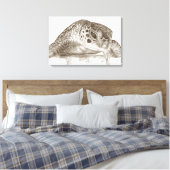 Toile Dessin de tortue marine verte (Insitu(Chambre))