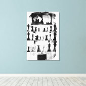 Toile Dessin des Chessmen de Staunton (Insitu (Plancher de Bois))