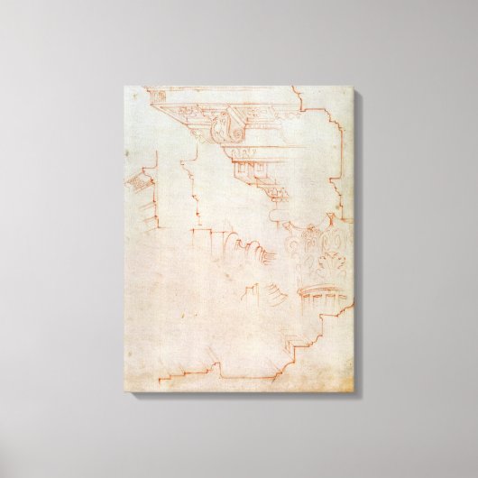 Toile Dessin des détails architecturaux (Recto)