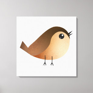 Toile Dessin d'Oiseau de Bruant