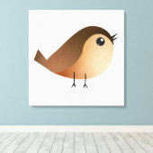 Toile Dessin d'Oiseau de Bruant (Insitu (Plancher de Bois))