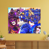 Toile Dessin du Carnaval de Venise Masques traditionnels (Insitu(Salon))