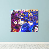 Toile Dessin du Carnaval de Venise Masques traditionnels (Insitu (Plancher de Bois))
