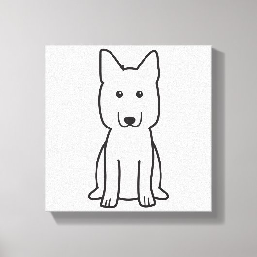 Toile Dessin du chien berger allemand (Recto)