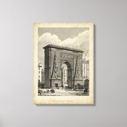 Toile Dessin du monument de la Porte Saint-Denis (Recto)