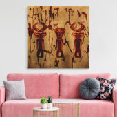 Toile dessin d'une grotte tribale d'afrique Abstraite (Insitu(Salon))