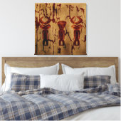 Toile dessin d'une grotte tribale d'afrique Abstraite (Insitu(Chambre))