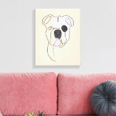 Toile Dessin d'une ligne de chien avec couleur (Insitu(Salon))