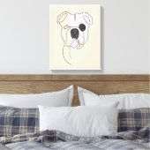 Toile Dessin d'une ligne de chien avec couleur (Insitu(Chambre))