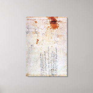 Toile Dessin d'une urne et d'une figure avec des notes