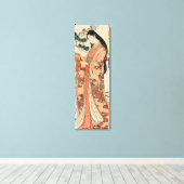 Toile Dessin en bois japonais ancien avec femme (Insitu (Plancher de Bois))