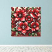 Toile Dessin floral orné complexe (Insitu (Plancher de Bois))