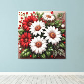 Toile Dessin floral orné complexe (Insitu (Plancher de Bois))