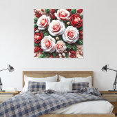 Toile Dessin floral orné de gemmes complexes (Insitu(Chambre))