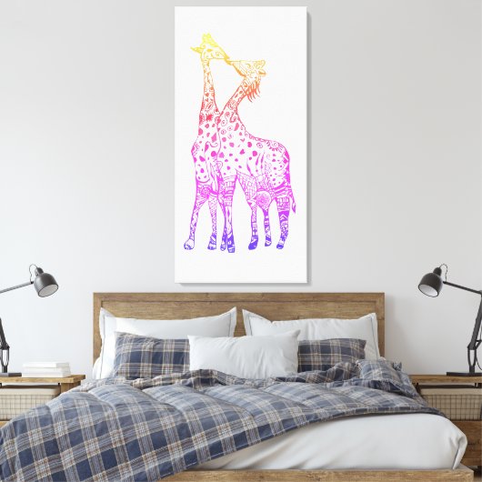 Toile Dessin Graphique de Giraffes coloréesToile Imprime (Insitu(Chambre))